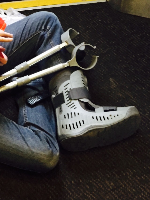 Just because you have a broken leg (and you are in the army) don't expect to get a seat on a UK train